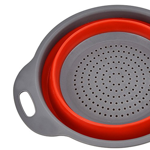 OUNONA 2ST Silikon Seiher Faltbare Sieb Küche Werkzeug - 2
