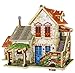 Produktbild JXJ 3D-Holz Puzzle-DIY Miniatur-Architekturmodell Zu Hause Kreativen Schmuck Holzspielzeug Handwerk, Thanksgiving Weihnachts-Geburtstagsgeschenk (Französischer Stil)