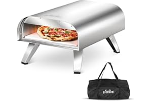 BIGHORN Four à pizza au gaz portable,pieds pliable;four à pizza portable
