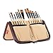 Produktbild Aibecy 14pcs Pinselset Malen Acryl Aquarell Nylon Flachpinsel Bürste Malset Brush Pen Set mit Verschiedenem Größen in Einem Segeltuch Beutel für Wasserfarben Ölfarben Künstler Malerei, Khaik