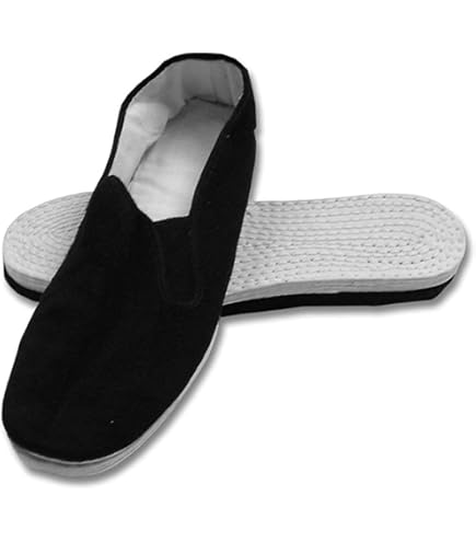 Scarpe Da Kung Fu Tradizionali Cinesi - Cotone Tessuto Per Tai Chi E Wushu | Stile Bruce Lee Nero - Foto 2