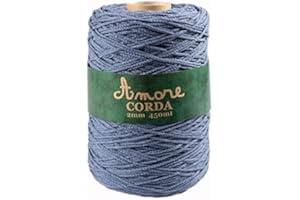 BORGO DE' PAZZI FIRENZE Corda 2mm Cotone (Avio), Filo per Macramè, Cordino per Borse a Uncinetto e Fai da te, Filato per Uncinetto e Ferri Made in Italy, BORGO DE’ PAZZI FIRENZE