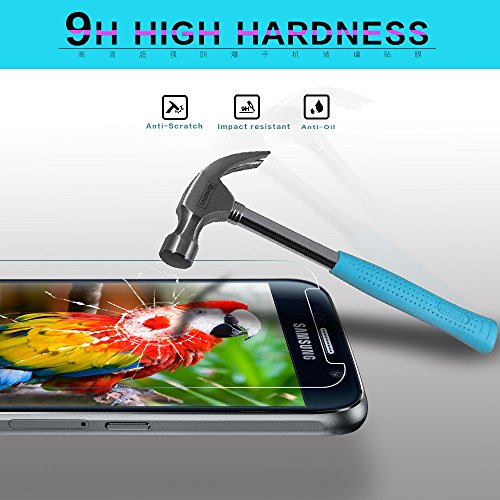 Vegbirt Galaxy S6 Panzerglas Schutzfolie, 2 Stück Panzerglas Displayschutzfolie, 9H Härtegrad schutzfolie glas für Samsung Galaxy S6 - 5