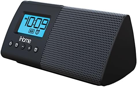 iHomeiHM46BC Portable USB Charging Dual Alarm Clock Speaker System - Black