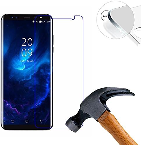 2 x Pack Tempered Glass Screen Protector for Blackview S8 Inch Hardglass Display Film Protective Screenprotector (only cover the flat portion)