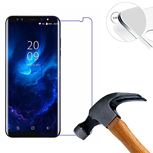 2 x Pack Tempered Glass Screen Protector for Blackview S8 Inch Hardglass Display Film Protective Screenprotector (only cover the flat portion)