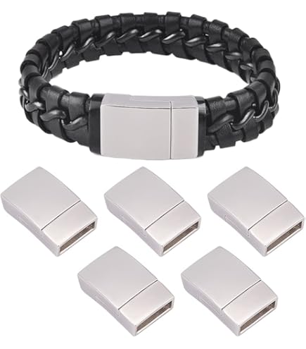 Fermagli Magnetici Per Braccialetti - Acciaio Inox, Foro 12x6mm, Per Fai Da Te, 6 Pezzi