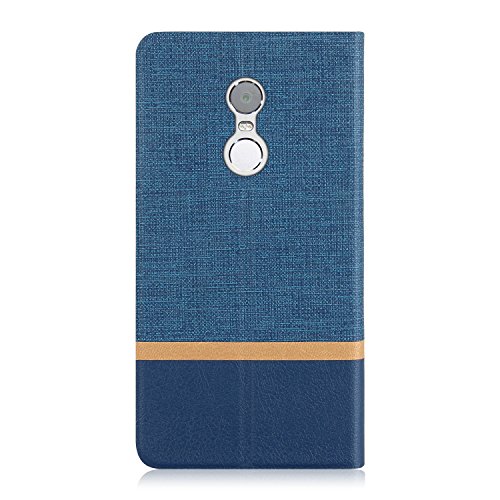 Funda Redmi Note 4X  Shanphone Tipo libro piel PU Cover Carcasa plegable cartera con soporte flip Case para Xiaomi Redmi Note 4X  Azul