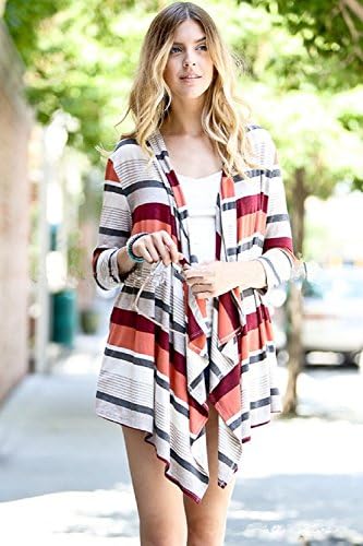 XJoel Womens Knit Waterfall Cardigan Blazer Wrap Cardigan Batwing Jacket Hooded Casual Stylish Loose Coat S