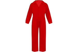 TTAO Kinder Arbeitsoverall Einteilige Blaumann Schutzanzug Jumpsuit Atmungsaktiv Frühling Herbst Junior Rallyekombi Freizeitanzug Größe 110-176