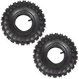 wingsmoto Lot de 2 pneus + Chambre à air 4.10-4 410-4 4.10/3.50-4 pour souffleuse à Neige de Jardin