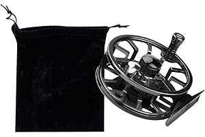 Moulinet de Pêche à la Mouche, Remplacement Complet de Moulinet de Pêche à la Glace à la Main Gauche en Métal Entièrement en Métal Léger Accessoires de Pêche[95mm-Noir]