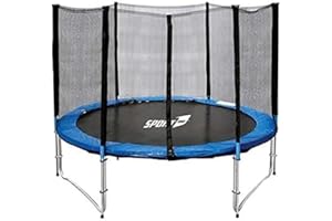 SPORT ONE Sport1 Tappeto Elastico Diametro 183 cm/Rete di Protezione Altezza 160 cm con zip ingresso/Impermeabile resistente ai raggi UV/Struttura in Acciaio Galvanizzato/Facile Montaggio/Made in USA