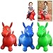 JJOnlineStore - Kids Boys Girls Animal Space Hopper Happy Inflatable Soft Horse Ride on Bouncy Soft Play Toys Bouncing Exercise Game (Blue)