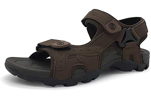 HEVA Sandalen Herren Leder Outdoor Sport Trekking Wander Sandalen