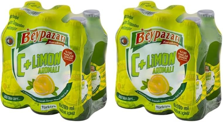 Beypazarı C+ Limon Aromalı Maden Suyu (6x200ml) (2 paketi)