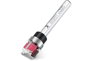 MOXPIFY Top Bearing Flush Trim Bit, 3-Flute Router Cutter 6.35mm Shank, 12.7mm Cut Diameter & 6.35mm Cut Length, Flush Trim Cut Router Bit For Woodworking