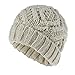 Produktbild Fenverk Damen MäDchen HäKeln Stricken Ski Hut Warm Beanie WollmüTze WintermüTze StrickmüTze Mutter WäRmer Familie HäKelarbeithut(B Beige)