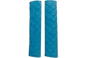 Uposao Lot de 2 coussinets de ceinture de sécurité pour voiture - En peluche - Pour adultes et enfants - Bleu