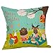 Produktbild Kissenbezug Osterhase Leinen,WQIANGHZI Ostern Kissen Kissenhülle Dekorieren Hochwertig Pillowcase Retro Hochwertig Dekokissen Waschbar für Autos Wohnzimmer Schlafzimmer (H)
