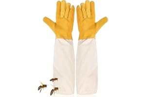 WXNPA 1 Coppia Guanti da Apicoltura in Pelle di Capra, Guanti Apicultore, Guanti Apicoltore Professionale Taglia XL