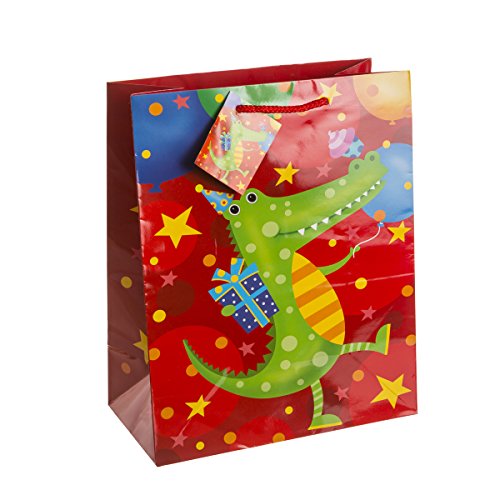 TSI 86314 Geschenkbeutel Tierparty, 12er Packung, Größe: Groß (32 x 26 x 13,5 cm) - 4