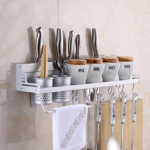 STAZSX European style wall-mounted racks kitchen shelf kitchen storage rack holder seasoning Spice rack products, Spice rack