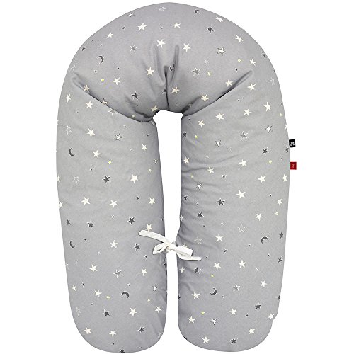 Preisvergleich Produktbild s.Oliver by Alvi Stillkissen Jersey 190cm, Dessin:Sterne grau neon