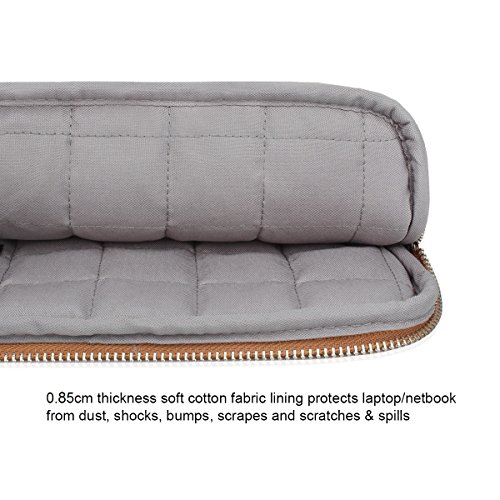 Zikee 15-15,4 Zoll MacBook Pro / Air Kunstleder tasche Laptop Hülle Notebooktasche Laptoptasche mit Handgriff und diversen Taschen. Stilvolle, wasserfeste Business-Aktentasche für den Schutz Ihres MacBooks (Braun,15,4) - 5