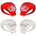 Produktbild Mitlfuny 2 LED Silikon Mountainbike-Fahrrad Vordere Rückleuchten Set Push-Cycle-Clip-Licht -Fahrradscheinwerfer und-Rücklicht, wasserdicht und Sicherheitsstraße, Berg Fahrrad Lichter (Weiß)