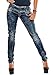 Produktbild Cipo & Baxx Damen Jeans WD-245 destroyed Dreifachbund dark blue skinny 34/32