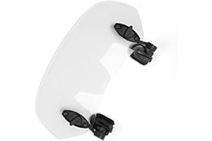 KIMISS Motorcycle Windshield Extension, Universal Motorcycle Adjustable Clip On Windscreen Wind Deflector Windshield Accessories//motorcycle screen extender