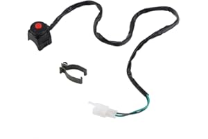 EBTOOLS Accensione Moto - Pulsante Accensione Moto Pulsante Bottone Spegnimento Moto Interruttore Vintage Moto Avviamento Manubrio Per Moto 7/8" Avviamento Motore Kill Interruttore Per Torcia A Clacson