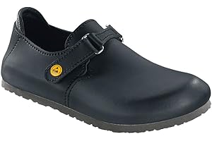 BIRKENSTOCK Damen LINZ Antistatische Schuhe, Naturleder, Schwarz, Größe 40, schmale Sohle