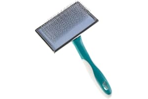 GimDog Cardatore Morbido per Cani Gatti e Piccoli Animali con Impugnatura Antiscivolo e Denti arrotondati (XL 11,5x18 cm)