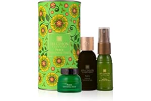 SPA CEYLON Peace Wellness Trio Set | Spa Essentials | Natural Ingredients | Ayurvedic Bath Gift Set | Lemongrass| Essential Oil | Shower Gel, Body Mist, Balm | Gift set