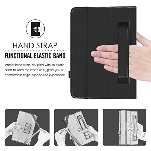 MoKo Hülle für Fire HD 8 2016 – Kunstleder Ständer Schutzhülle Smart Cover mit Auto Schlaf / Wach Funktion und Stift-Schleife für Fire HD 8 Tablet (6. Generation – 2016), Notizbuch Schwarz - 7