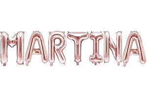 UNKNOW Palloncino FOIL MYLAR ROSA GOLD scritta nome MARTINA 35 cm