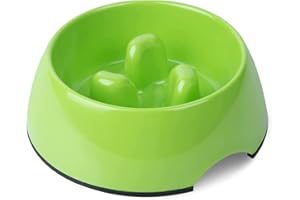 SUPERDESIGN SUPER DESIGN Gobble-Stop Slow Feeder Dog Bowl Slow Eating Anti-Gulp BPA Free Melamine Bowl Fun Interactive Pet Bowl for Dogs Cats Puppies