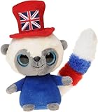 Aurora - Yoohoo and Friends - Peluche avec chapeau drapeau anglais - 12 cm