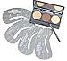 Eyebrow Powder Kit Brown-DiChi 3 Color Eyebrow Palette Makeup Shading Kit with Angled Brush & Mirror and 4 Pcs Eyebrow Stencils
