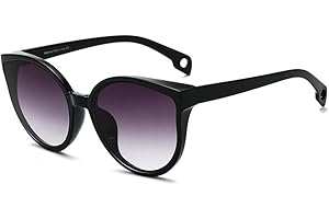 Long Keeper Occhiali da Sole a Gatto Vintage da Donna Protezione UV Occhiali da sole Grandi di Occhi di Gatto Rero Cat Eye Stile Moda Oversize