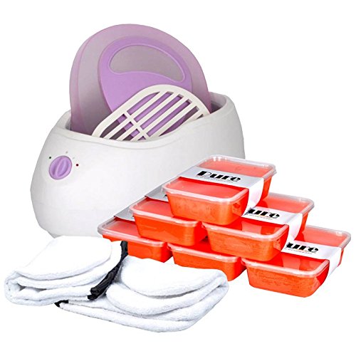 PURE Peach Paraffin Wax Heater Kit - Including PURE Paraffin wax Heater, 6 PURE Peach Wax blocks, Mitts & Booties