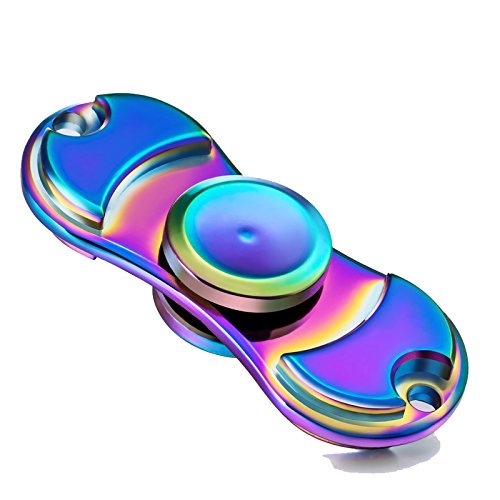 LUPO EDC Hand Focus Rainbow Fidget Finger Spinner - For Stress - Steel Bearings - Toy for Kids and Adults