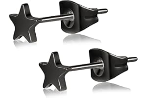 ARTSKIN Kolczyki w kształcie serca Niezawierające niklu hipoalergiczne tytanowe kolczyki wrażliwe kolczyki w kształcie serca dla kobiet nastolatek czarny/srebrny/złoty/różowy