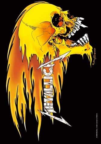 Empire Merchandising Metallica Poster Flag Skull&Flames
