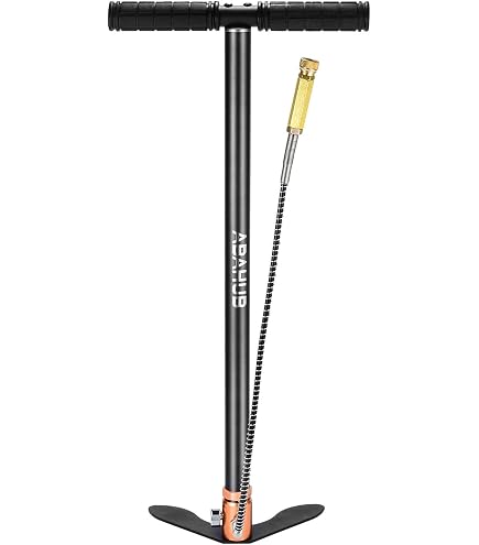 Mangobuy PCP Paintball Airforce Handpumpe 300 bar/4500 psi M10x1 Wasserölabscheider, inkl. Filter,1 m Druckschlauch und Schnellkupplungen Sport & Freizeit