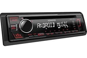 Radio para Coche con CD | Reproductor mp3 | Receptor de CD con entrada Frontal de USB y AUX |Receptor Multimedia para Coche 1 DIN | Entradas AUX Jack 3.5. y USB con Estación de Carga KENWOOD KDC-130UR