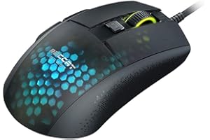 ‎ROCCAT Roccat Burst Pro - Extrem leichte Optical Pro Gaming Maus (hohe Präzision, Optischer Owl-Eye Sensor (100 bis 16.000 Dpi), RGB AIMO LED Beleuchtung, 68g leicht, Designt in Deutschland), schwarz