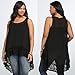 Oyedens Women Plus Size Chiffon Sleeveless Blouse Ladies Loose Casual Vest Tank Top (XXL)